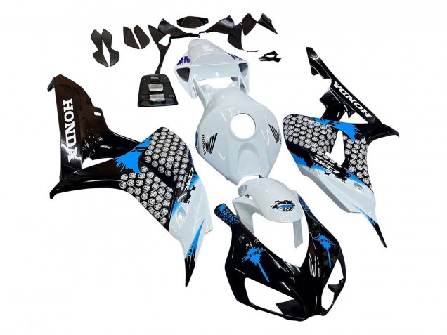 Rabatt Honda CBR1000RR Motorrad Verkleidung 2006-2007 - Weiss Blau Glanzendes Schwarz