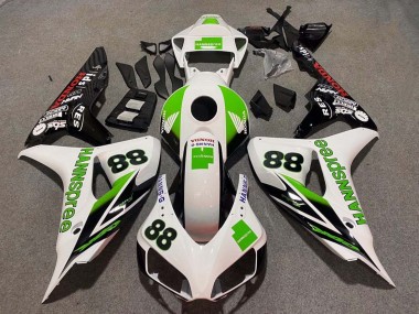Rabatt Honda CBR1000RR Motorrad Verkleidung 2006-2007 - Weiss Grun Glanzendes Schwarz Hannspree 88
