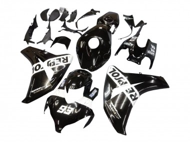 Rabatt Honda CBR1000RR Motorrad Verkleidung 2008-2011 - Glanzendes Schwarz Weiss Repsol 93
