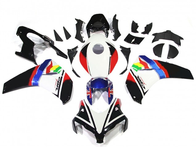 Rabatt Honda CBR1000RR Motorrad Verkleidung 2008-2011 - Weiss Rot Blau Glanzendes Schwarz Stern