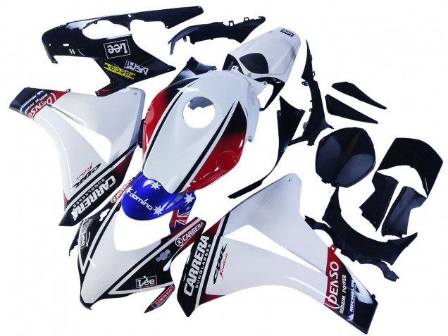 Rabatt Honda CBR1000RR Motorrad Verkleidung 2008-2011 - Weiss Rot Blau Schwarz Stern Lee Carrera