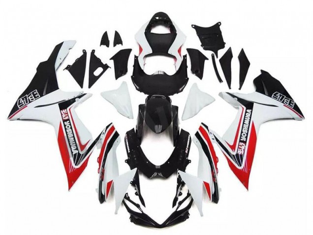 Rabatt Suzuki GSXR 600/750 Motorrad Verkleidung 2011-2024 - Weiss Rot Schwarz Alstare