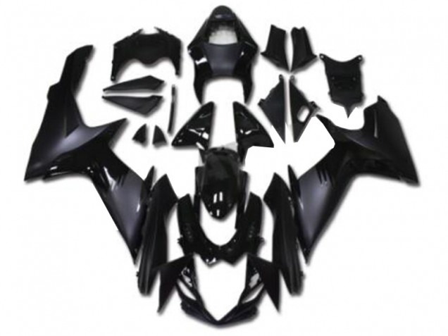 Rabatt Suzuki GSXR 600/750 Motorrad Verkleidung 2011-2024 - Glanzendes Schwarz Matt Schwarz