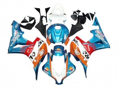 Rabatt Honda CBR600RR Motorrad Verkleidung 2007-2008 - Orange Weiss Rot Blau Repsol