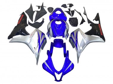 Rabatt Honda CBR600RR Motorrad Verkleidung 2007-2008 - Silber Blau Glanzendes Schwarz Rennen