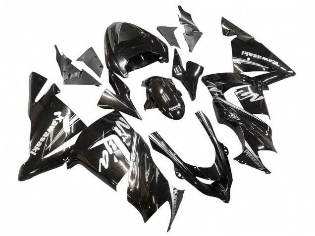 Rabatt Kawasaki ZX10R Motorrad Verkleidung 2004-2005 - Glanzendes Schwarz Ninja
