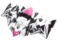 Rabatt Kawasaki ZX10R Motorrad Verkleidung 2004-2005 - Schwarz Rosa Weiss Playboy Motul