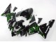 Rabatt Kawasaki ZX10R Motorrad Verkleidung 2004-2005 - Schwarz mit Gruner Flamme Ninja