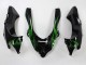 Rabatt Kawasaki ZX10R Motorrad Verkleidung 2004-2005 - Schwarz mit Gruner Flamme Ninja