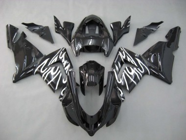 Rabatt Kawasaki ZX10R Motorrad Verkleidung 2004-2005 - Schwarz Weiss
