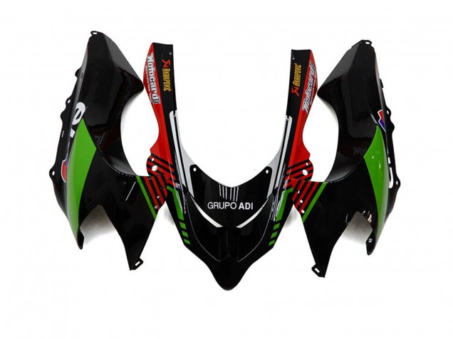 Rabatt Kawasaki ZX10R Motorrad Verkleidung 2004-2005 - Weiss Schwarz Grun Elf