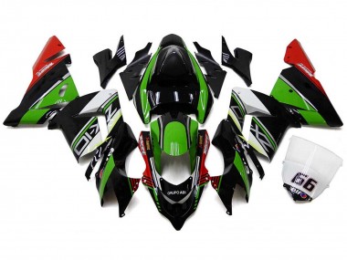 Rabatt Kawasaki ZX10R Motorrad Verkleidung 2004-2005 - Weiss Schwarz Grun Elf