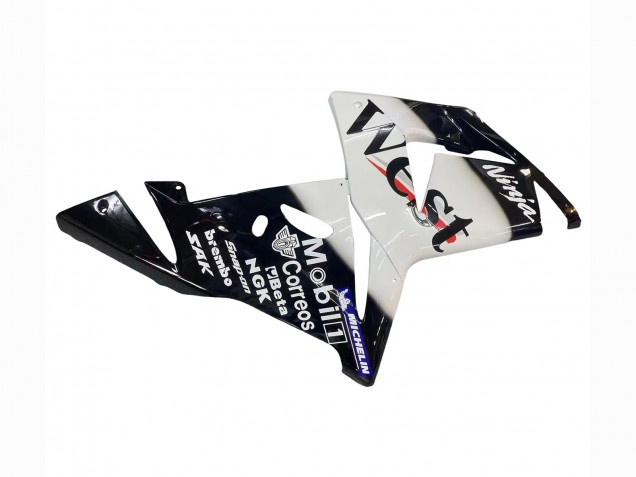 Rabatt Kawasaki ZX10R Motorrad Verkleidung 2004-2005 - Weiss Schwarz West Ninja