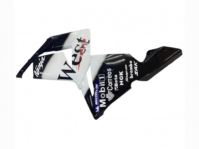 Rabatt Kawasaki ZX10R Motorrad Verkleidung 2004-2005 - Weiss Schwarz West Ninja
