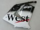 Rabatt Kawasaki ZX10R Motorrad Verkleidung 2004-2005 - Weiss Schwarz West Ninja