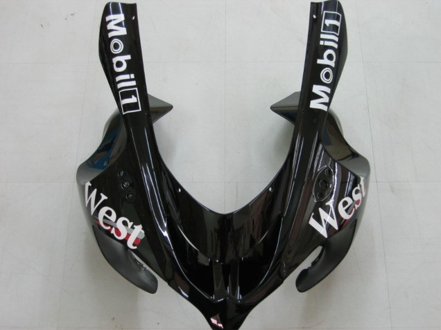 Rabatt Kawasaki ZX10R Motorrad Verkleidung 2004-2005 - Weiss Schwarz West Ninja