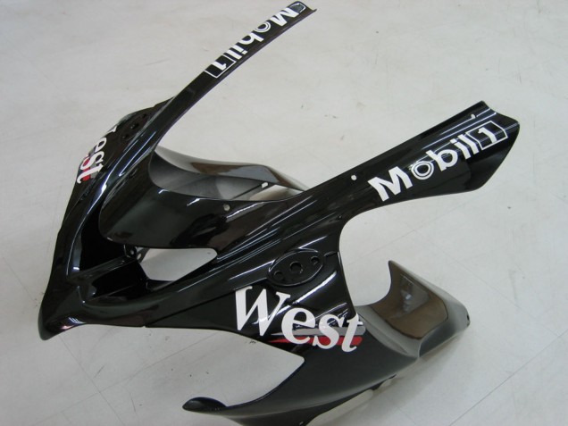 Rabatt Kawasaki ZX10R Motorrad Verkleidung 2004-2005 - Weiss Schwarz West Ninja