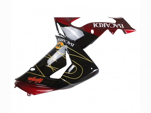 Rabatt Kawasaki ZX10R Motorrad Verkleidung 2006-2007 - Schwarz Rot Gold BACARDI