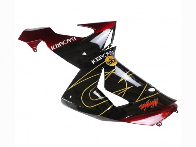 Rabatt Kawasaki ZX10R Motorrad Verkleidung 2006-2007 - Schwarz Rot Gold BACARDI