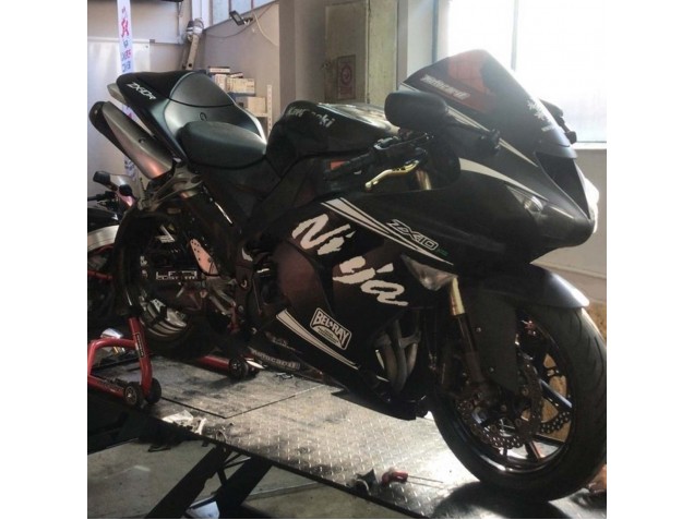 Rabatt Kawasaki ZX10R Motorrad Verkleidung 2006-2007 - Matt Schwarz
