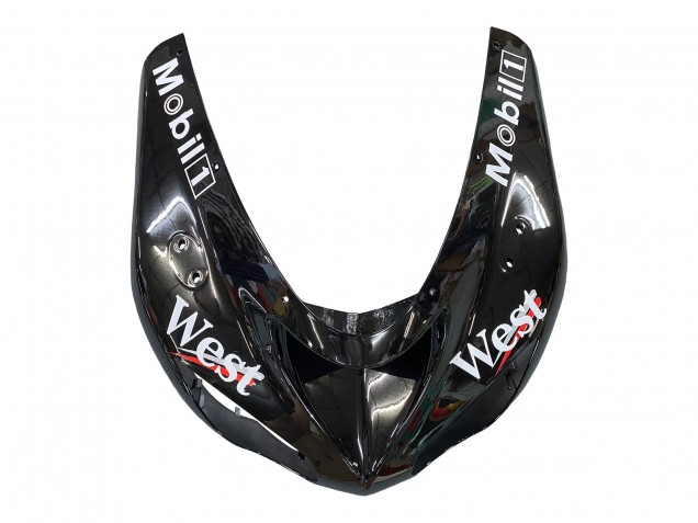 Rabatt Kawasaki ZX10R Motorrad Verkleidung 2006-2007 - Glanzendes Schwarz Weiss West
