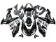 Rabatt Kawasaki ZX10R Motorrad Verkleidung 2006-2007 - Glanzendes Schwarz Weiss West