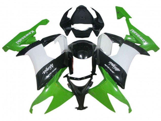 Rabatt Kawasaki ZX10R Motorrad Verkleidung 2006-2007 - Grun Weiss Schwarz