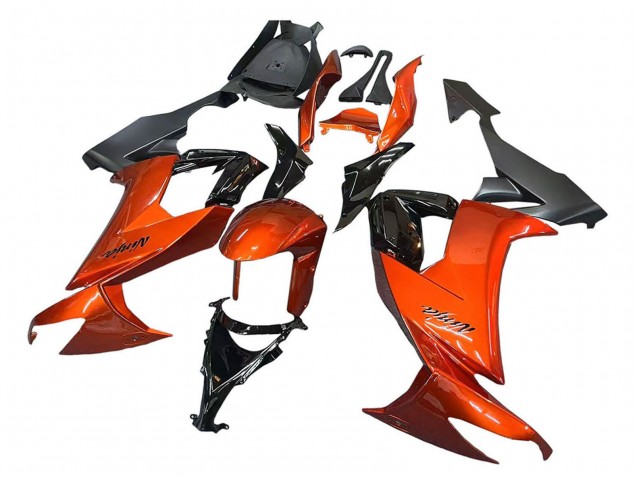 Rabatt Kawasaki ZX10R Motorrad Verkleidung 2008-2010 - Burnt Orange Schwarz