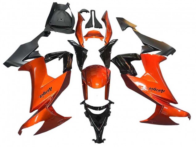 Rabatt Kawasaki ZX10R Motorrad Verkleidung 2008-2010 - Burnt Orange Schwarz