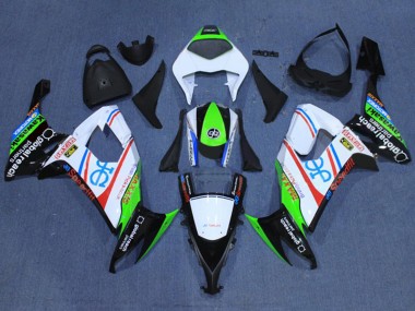 Rabatt Kawasaki ZX10R Motorrad Verkleidung 2008-2010 - Weiss Fluoreszierendes Grun Rot Schwarz