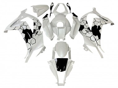 Rabatt Kawasaki ZX10R Motorrad Verkleidung 2008-2010 - Weiss Schwarz