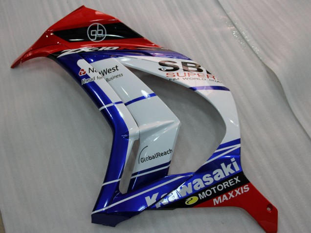 Rabatt Kawasaki ZX10R Motorrad Verkleidung 2011-2015 - Weiss Blau Rot Schwarz SBK Maxxis
