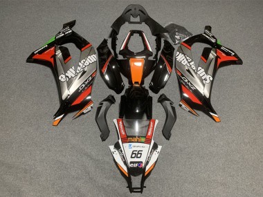 Rabatt Kawasaki ZX10R Motorrad Verkleidung 2011-2015 - Weiss Orange Schwarz Mahi Elf 66 Superbike