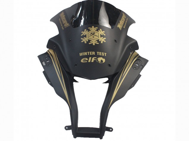 Rabatt Kawasaki ZX10R Motorrad Verkleidung 2011-2015 - Matt Schwarz Gold Schnee Elf