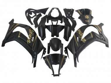 Rabatt Kawasaki ZX10R Motorrad Verkleidung 2011-2015 - Matt Schwarz Gold Schnee Elf