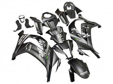 Rabatt Kawasaki ZX10R Motorrad Verkleidung 2011-2015 - Matt Schwarz Grun Elf