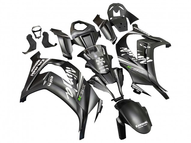 Rabatt Kawasaki ZX10R Motorrad Verkleidung 2011-2015 - Matt Schwarz Grun Elf