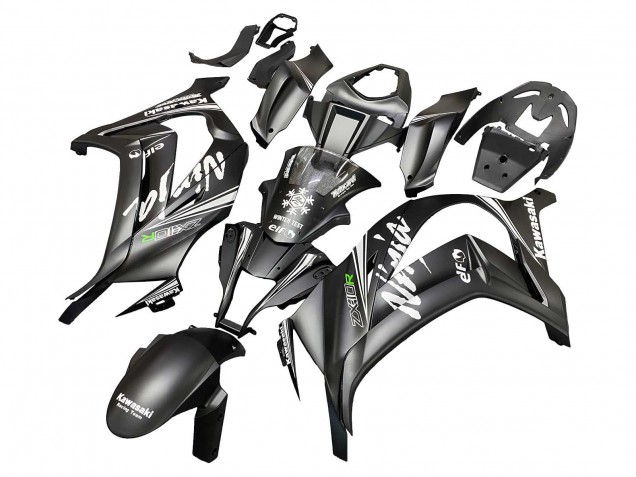 Rabatt Kawasaki ZX10R Motorrad Verkleidung 2011-2015 - Matt Schwarz Grun Elf