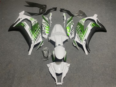 Rabatt Kawasaki ZX10R Motorrad Verkleidung 2011-2015 - Weiss Grun Matt Schwarz