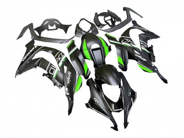 Rabatt Kawasaki ZX10R Motorrad Verkleidung 2016-2020 - Matt Schwarz Grun Weiss Ninja
