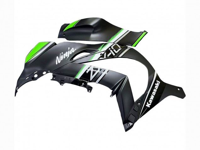 Rabatt Kawasaki ZX10R Motorrad Verkleidung 2016-2020 - Matt Schwarz Grun Weiss Ninja