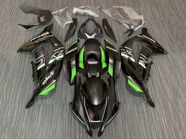 Rabatt Kawasaki ZX10R Motorrad Verkleidung 2016-2020 - Matt Schwarz Grun Weiss Ninja