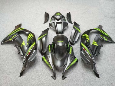 Rabatt Kawasaki ZX10R Motorrad Verkleidung 2016-2020 - Matt Schwarz Grun