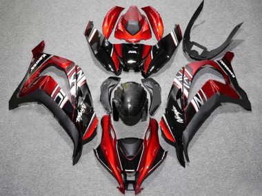 Rabatt Kawasaki ZX10R Motorrad Verkleidung 2016-2020 - Rot Glanzendes Schwarz Weiss