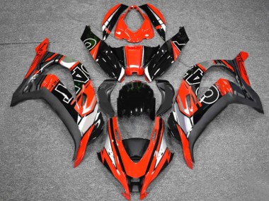 Rabatt Kawasaki ZX10R Motorrad Verkleidung 2016-2020 - Rot Silber Glanzendes Schwarz