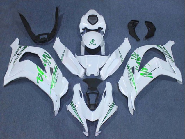 Rabatt Kawasaki ZX10R Motorrad Verkleidung 2016-2020 - Weiss Grun Ninja