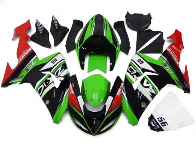 Rabatt Kawasaki ZX10R Motorrad Verkleidung 2006-2007 - Grun Weiss Rot Schwarz 66