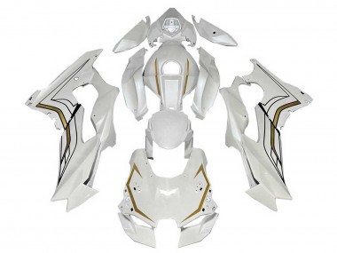 Rabatt Kawasaki ZX10R Motorrad Verkleidung 2021-2025 - Weiss Gold