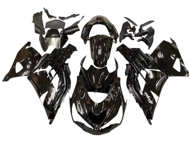 Rabatt Kawasaki ZX14R ZZR1400 Motorrad Verkleidung 2012-2024 - Glanzendes Schwarz Matt Schwarz Weiss Ninja