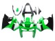 Rabatt Kawasaki ZX6R Motorrad Verkleidung 1998-1999 - Grun Weiss Glanzendes Schwarz